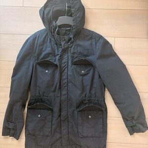 Vintage VINCE Men’s Black Anorak w/ Zip off Hood
